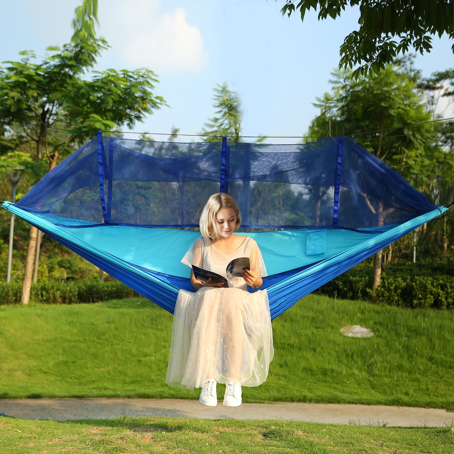 600lbs Load 2 Persons Hammock with Mosquito Net