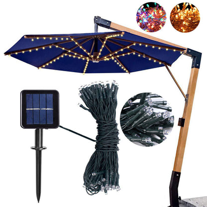 104 LEDs Solar-Powered String Light for Outdoor Patio Umbrella