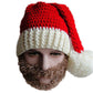 Santa's Hat Beanie Winter Soft Warm Hand Knitted Cap Christmas Bearded Hat for Men