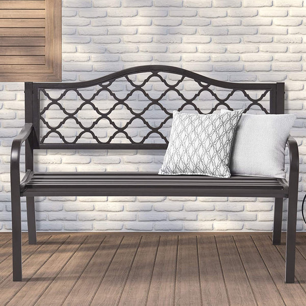 50 Outdoor Cast Iron 2-Person Metal Bench