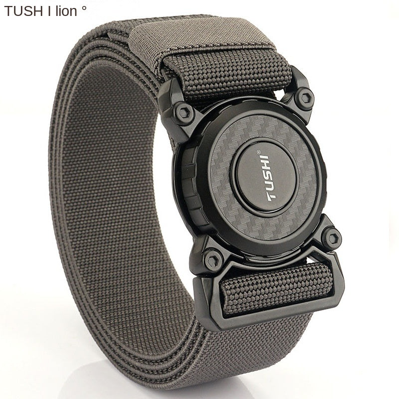 New quick release button tactical nylon belt