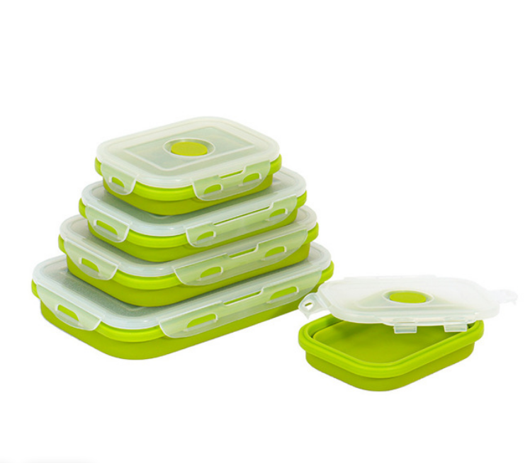 Reusable Storage Container with Microwavable Serving Trays - Adjustable Pizza Slice Container
