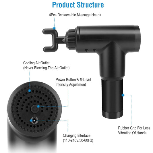 Deep Tissue Massage Gun (Cordless)