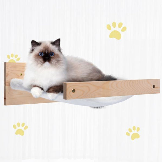 Wall-Mounted Cat Hammock, Cat Shelf and Perch for Wall