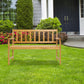 44in Outdoor Patio Wooden Bench Teak Color
