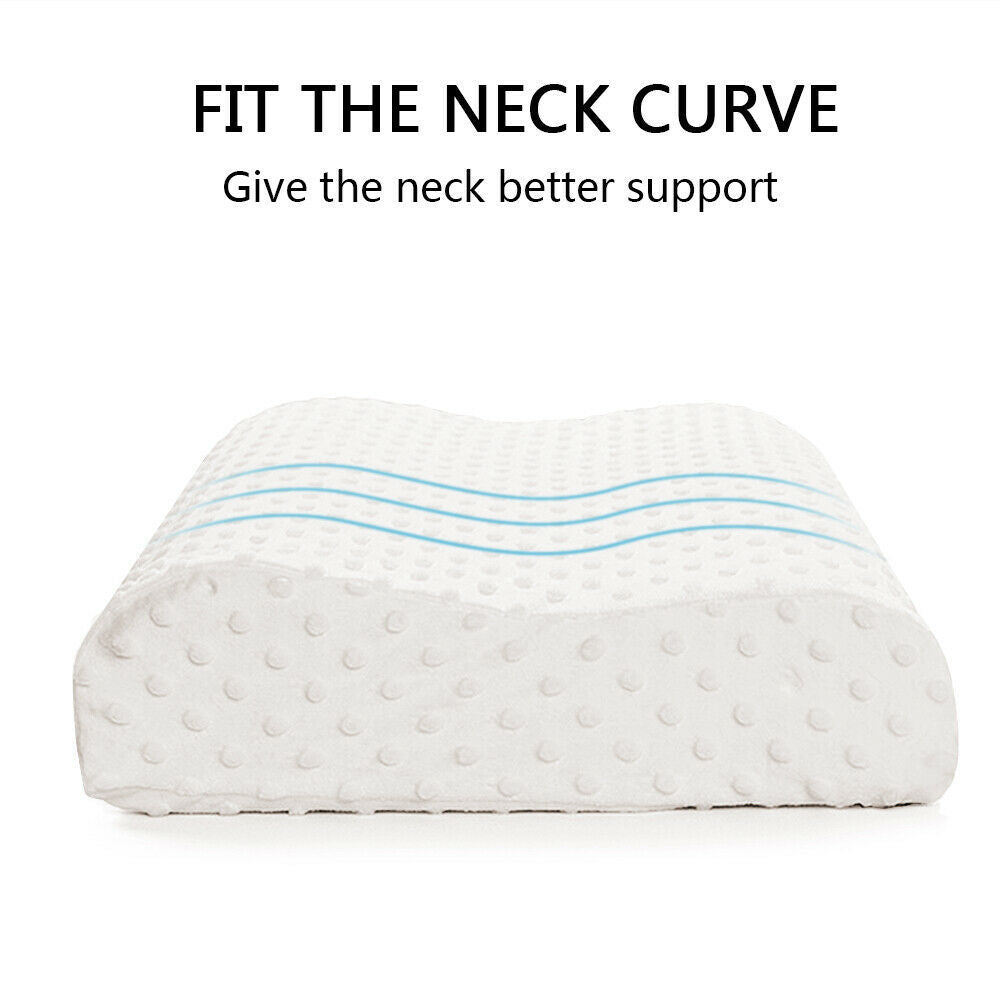 Contour Memory Foam Head, Neck and Back Support Pillow with Cover, 1/2 Pack