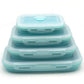 Reusable Storage Container with Microwavable Serving Trays - Adjustable Pizza Slice Container