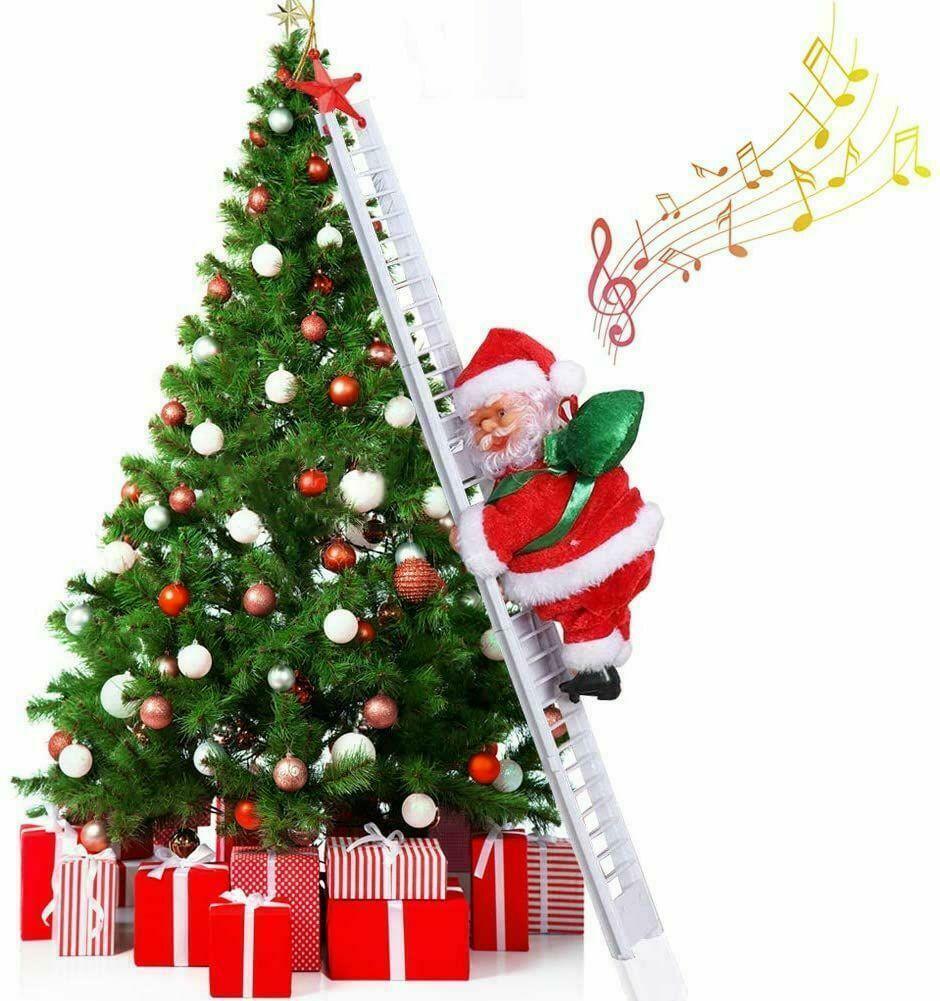 Music Santa Claus Electric Climbing Xmas Tree Decor Ornament