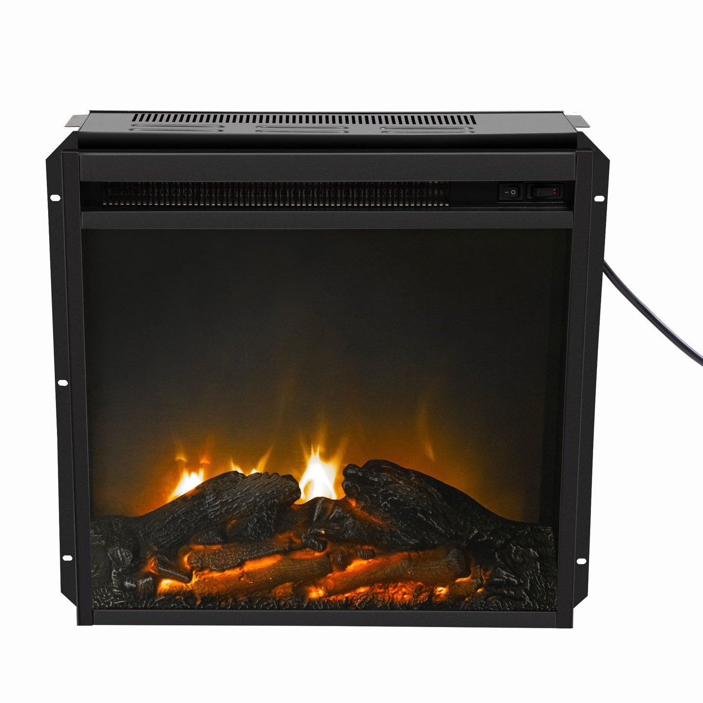 18" Freestanding & Recessed Electric Fireplace Insert Heater