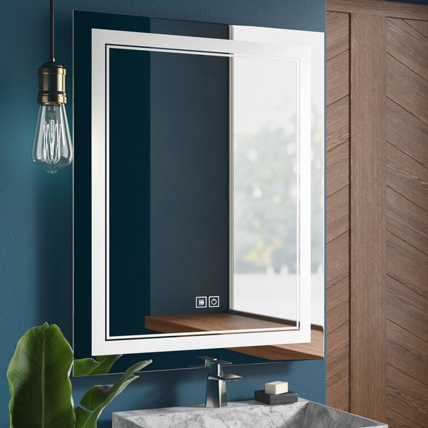 Modern & Contemporary Frameless Lighted Bathroom Mirror
