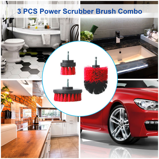 3Pcs/Set Drill Brush Power Scrubber Cleaning Brush