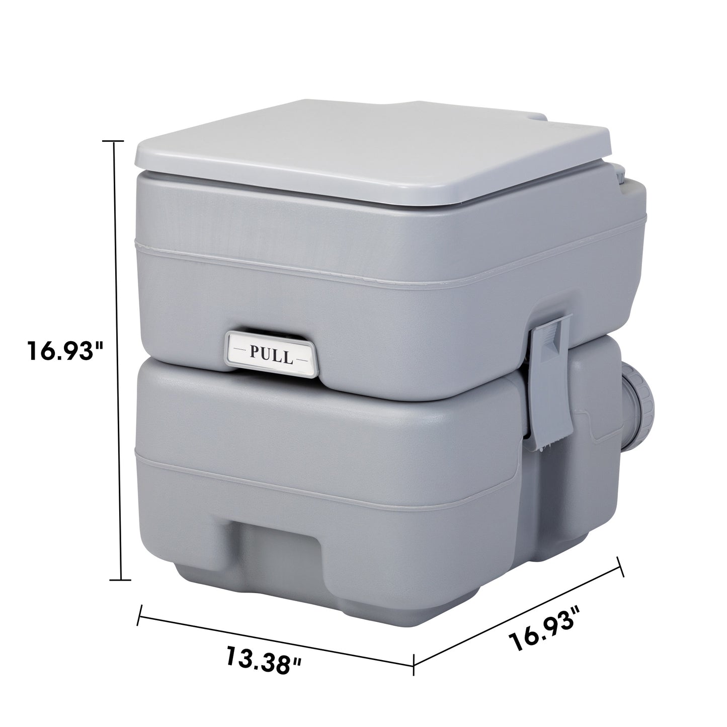 Portable Push-rod Toilet, 20L/5.3 Gallons Detachable Tank for Camping, Boating, Hiking and Traveling,
