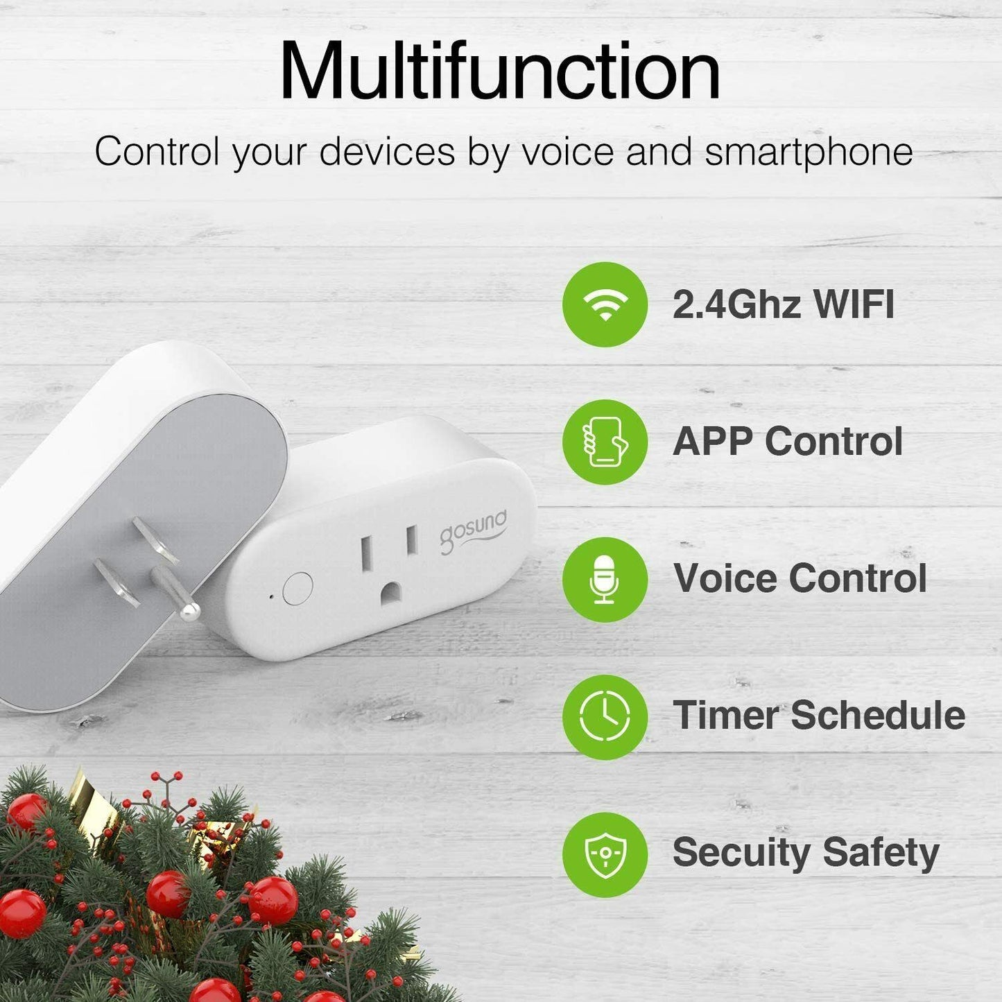 4Pack Mini Smart Plug Home WiFi Outlet Socket Work With Alexa Google Home